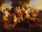 Franz Xaver Winterhalter Il Dolce Farniente oil painting